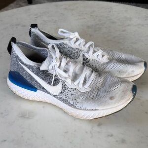 Nike White and Blue Sneakers